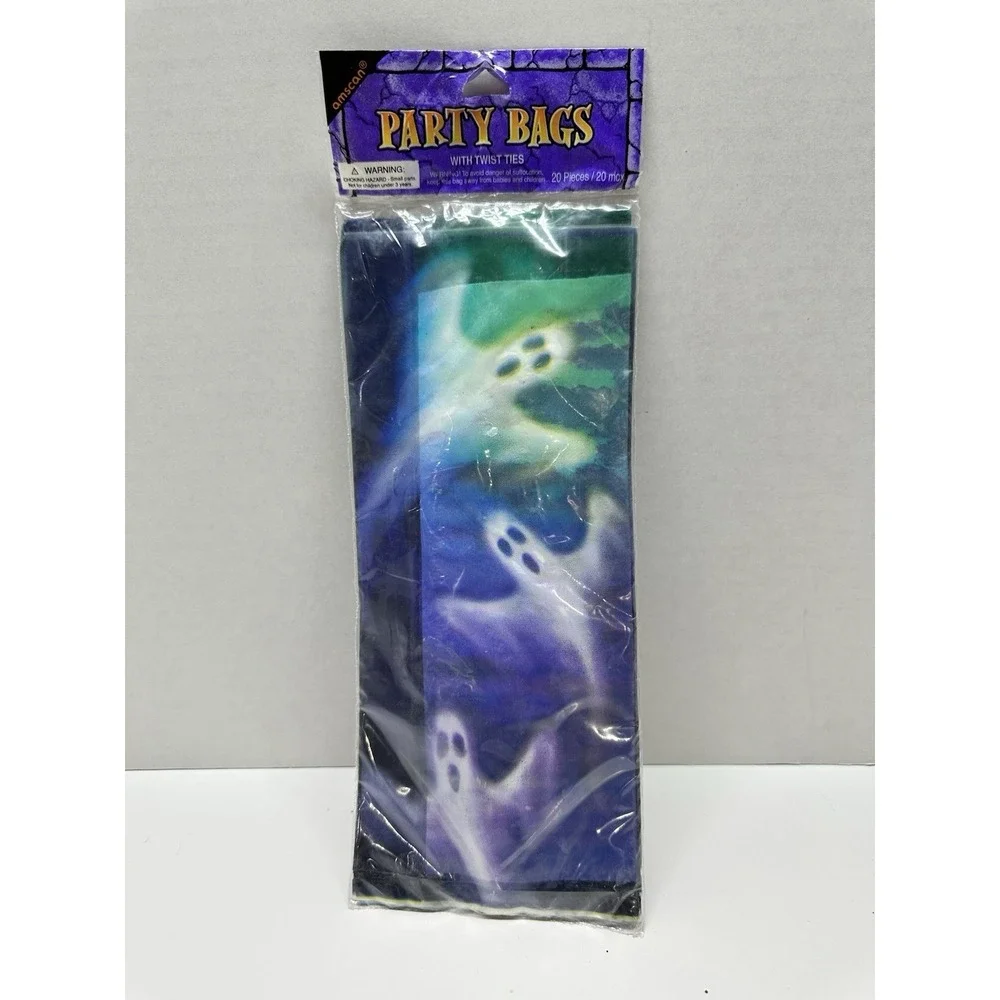 Vintage 90's Halloween Treat Party Bags Ghost NOS 20 count Party Favor Amscan